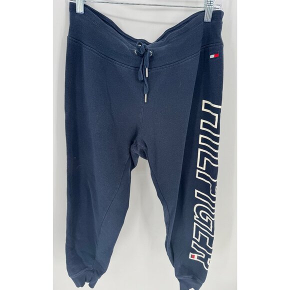 Tommy Hilfiger Womens Navy Blue Logo Sweatpants Size L - Picture 1 of 13